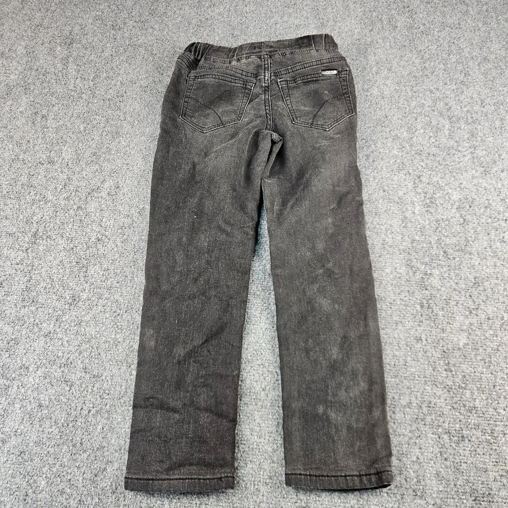 Joes Jeans Boys‎ Size 7 Faded Black Denim Pull On Elastic Waist Pants Drawstring